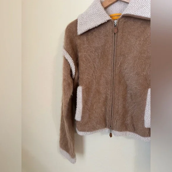 Guest In Residence Grizzly Jacket 100% Cashmere Almond Oatmeal XS - Picture 3 of 9